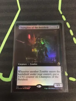 MTG Magic The Gathering Champion Of The Perished Foil Ext. Art Promo Zombie - Image 1