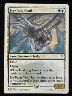 1x MTG Ice-Fang Coatl (White Border) - Mystery Booster 2 (MB2) #83 - Magic - Image 1