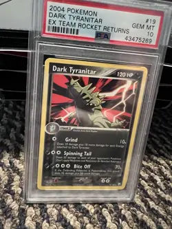 PSA 10 Pokemon 2004 EX Team Rocket Returns Dark Tyranitar #19 - Image 1