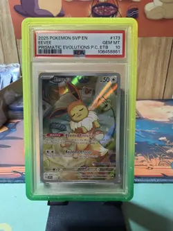 Pokemon Prismatic Evolutions Eevee Pokemon Center Promo 173 PSA 10 - Image 1