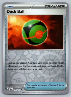 Pokemon Surging Sparks Reverse Holo 175/191 Dusk Ball NM - Image 1