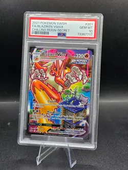 Pokemon 2021 Blaziken VMAX 201/198 Alt Art Chilling Reign GEM MINT PSA 10 - Image 2