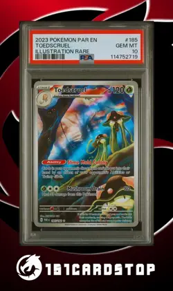 💥Pokemon - Toedscruel - 185/182 - Illustration Rare - Paradox Rift - PSA 10💥 - Image 1