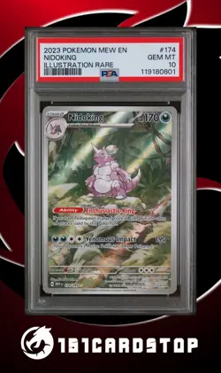 🔥Pokemon TCG - Nidoking - 174/165 - Illustration Rare - S & V: 151 - PSA 10🔥 - Image 1