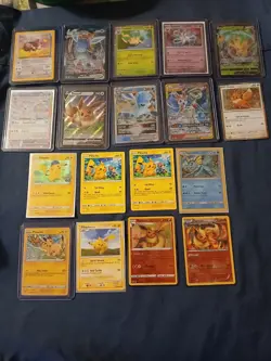 Pokemon Card Lot Of 18 Eevee And Pikachu Cards. Sylveon Gardevoir GX Tag Team - Image 1