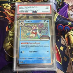Pokemon PSA 9 Froslass Staff Promo SVP EN 117 Prerelease Twilight Masquerade - Image 1
