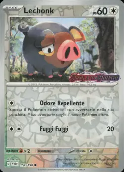 Pokemon - Lechonk #154/198 - SV01: Scarlet & Violet Base Set Reverse Holo - Image 1