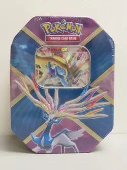 2016 Pokemon XY Fates Collide Shiny Kalos Xerneas EX Factory Sealed Tin - Image 1