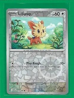 Pokemon TCG SV-White Flare Lillipup #74/86 Common Reverse Holo - Image 1