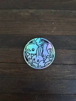 Silver Torchic Mudkip Treecko Pokemon TCG Coin - Image 1