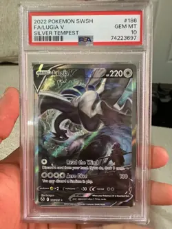 PSA 10 Lugia V Silver Tempest 186/195 Alt Art Pokemon Card - Image 2