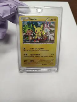 Pokemon TCG XY95 Pikachu Promo Card Black Star Rare Holo - Image 1