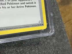 Pokemon CGC 10 GEM MINT Gust Of Wind Shadowless Base Set Original Card 93/102 - Image 4