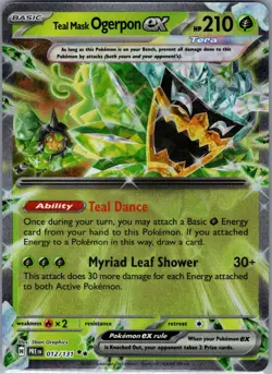 Teal Mask Ogerpon ex 012/131 SV: Prismatic Evolutions - Pokemon Card - NM - Image 1