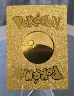 Pokemon Charizard V 220hp Gold Foil Fan Art Collector Card TCG - Image 2