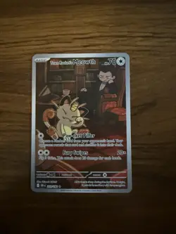 Team Rockets Meowth 203/182 SV10 Destined Rivals Illustrated Card Mint Condition - Image 2