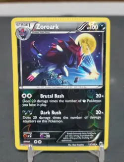 Pokemon TCG: Rare Zoroark 71/108 Reverse Holo, Promo Card - Crimping *READ* - Image 1