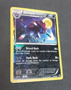 Pokemon TCG: Rare Zoroark 71/108 Reverse Holo, Promo Card - Crimping *READ* - Image 4