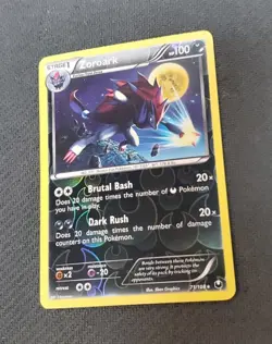 Pokemon TCG: Rare Zoroark 71/108 Reverse Holo, Promo Card - Crimping *READ* - Image 5