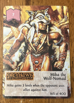Spellfire CCG Rare Card Mika the Wolf-Nomad - 1st Edition 165 of 400 - Image 1