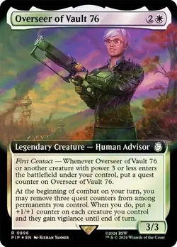 Overseer of Vault 76 Surge Foil Extended Art Fallout Commander NM MTG - Image 1