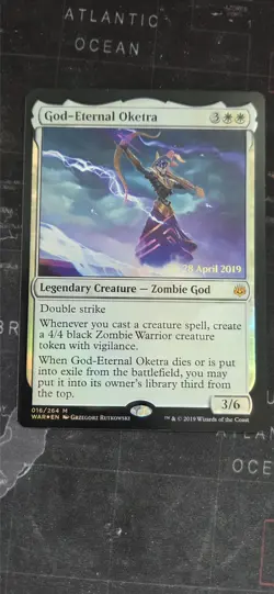 MtG God-Eternal Oketra Prerelease Promo Foil - Image 1
