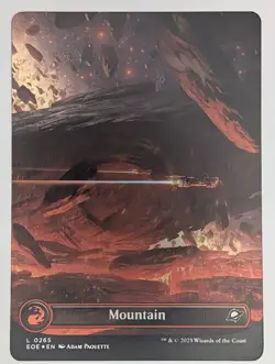 (Foil) Mountain (0265) (Borderless) (0265) Edge of Eternities NM - Image 1