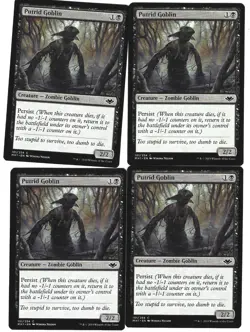 Putrid Goblin x4 9/10 NM- Magic M:tG Modern Horizons BMH1PG-01 - Image 1