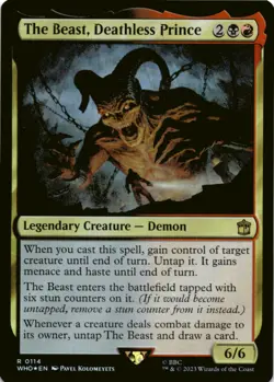 MTG The Beast, Deathless Prince Foil NM Doctor Who Magic 114 - Image 1