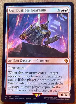 Combustible Gearhulk Surge Foil - FIC 0292 NM - MTG Magic - Image 1