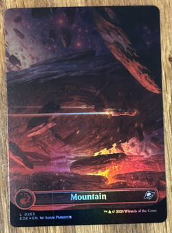 MTG Edge of Eternities, Mountain 0265 - Borderless Foil - Image 1