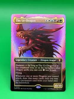 MTG ~ The Ur-Dragon (Borderless FOIL) #689 Commander Masters Magic The Gathering - Image 1