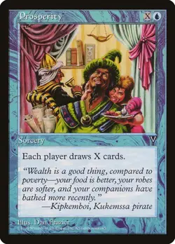Prosperity NM/M Visions Blue Sorcery Mtg Magic English Regular - Image 1