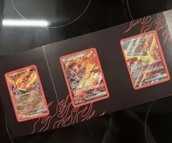 Team Rocket's Moltres ex Destined Rivals Stamp UPC Set Pokemon TCG 229/182 NM x3 - Image 1