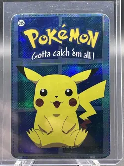 POKEMON POCKET MONSTERS VENDING PRISM STICKER 25 PIKACHU J 2000 NINTENDO - Image 1