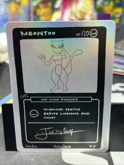 Meowtoo (Mewtwo) 7/7 - 1st Edition Pokederp Second Print Fan Art - Pokemon - Image 1