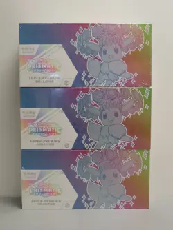 (3) Lot 2025 Prismatic Evolutions Super-Premium Collection Factory Sealed Box - Image 1