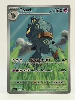 2025 Near Mint Pokemon Golurk 123/086 IR Black Bolt Illustration Rare NM - Image 1