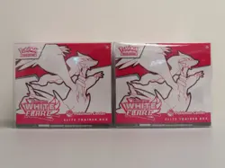 (2) Lot 2025 Pokemon White Flare Pokemon Center Sealed ETB Elite Trainer Box - Image 1