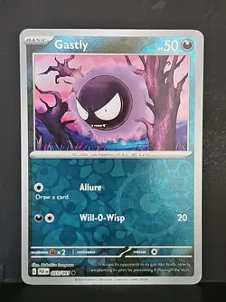 2024 Pokemon Scarlet and Violet Paldean Fates Reverse Holo #55 Gastly C - Image 1