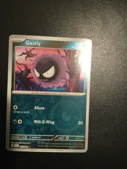 2024 Pokemon Scarlet and Violet Paldean Fates Reverse Holo #55 Gastly - Image 1