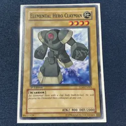 YuGiOh Elemental Hero Clayman The Lost Millenium TLM-EN003 1st Edition - Image 1