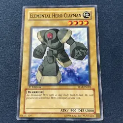 YuGiOh Elemental Hero Clayman The Lost Millenium TLM-EN003 1st Edition - Image 2