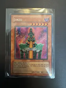 (59) Jinzo BPT-011 - Secret Rare - Unlimited - HP yugioh Heavily Played - Image 1