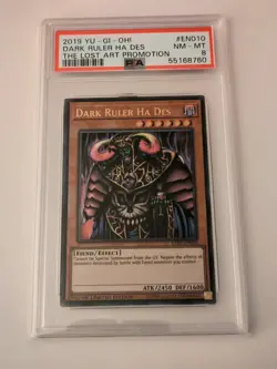 2019 Yu-Gi-Oh! the Lost Art Promotion Dark Ruler Ha Des #LART-EN010 PSA 8 - Image 1