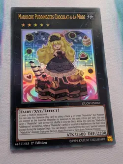 YuGiOh! Madolche Puddingcess Chocolat-A-La-Mode DUOV-EN082 Ultra Rare 1st Ed - Image 1
