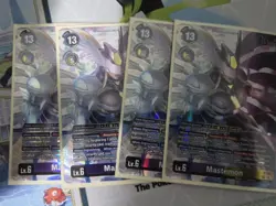 Mastemon Alt Art P-187 P WORLD CONVERGENCE Digimon Card English x4 - Image 1