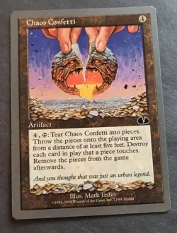 Chaos Confetti Unglued Regular Mtg Tcg Card Moderately Played. - Image 1