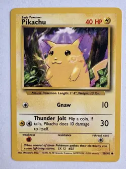 Pikachu Charmander Squirtle Bulbasaur Base Set TCG WOTC Starter Pokemon Cards LP - Image 2