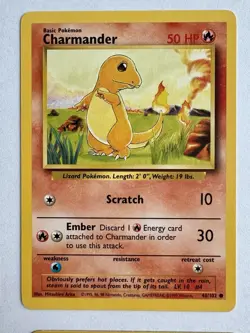 Pikachu Charmander Squirtle Bulbasaur Base Set TCG WOTC Starter Pokemon Cards LP - Image 3